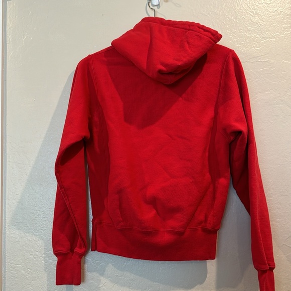 CHAMPION REVERSE WEAVE STITCH LOGO HOODIE SWEATSHIRT WHITE Women’s XS - Picture 5 of 7